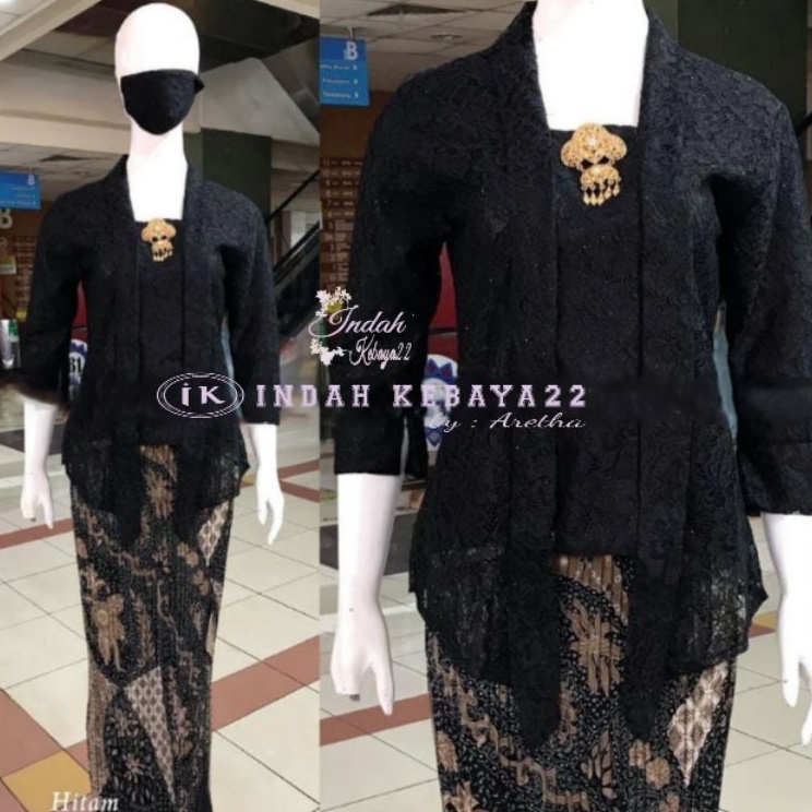 Murah Lebay Indah Kebaya22  Set Kebaya Kutubaru Modern Brokat Tebal Setelan Baju Kebaya Wanita Konda