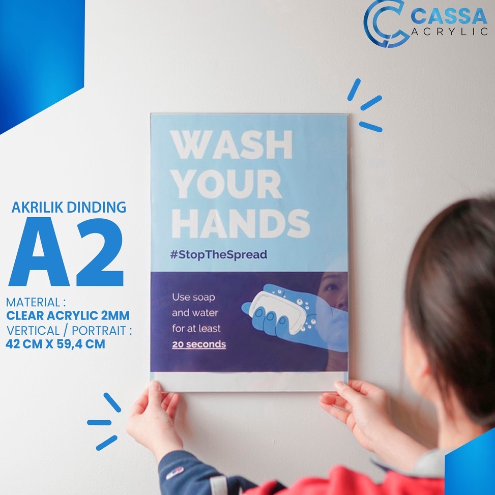 

ART X68E Tempat Brosur Akrilik Dinding Ukuran A2