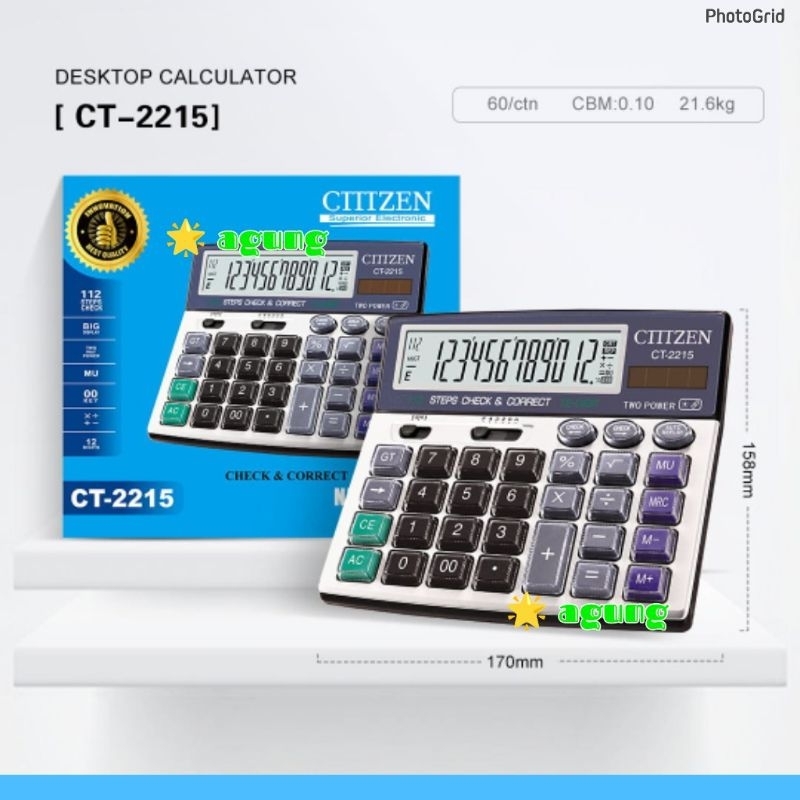 

KALKULATOR CT 2215 12 DIGIT GITIZEN