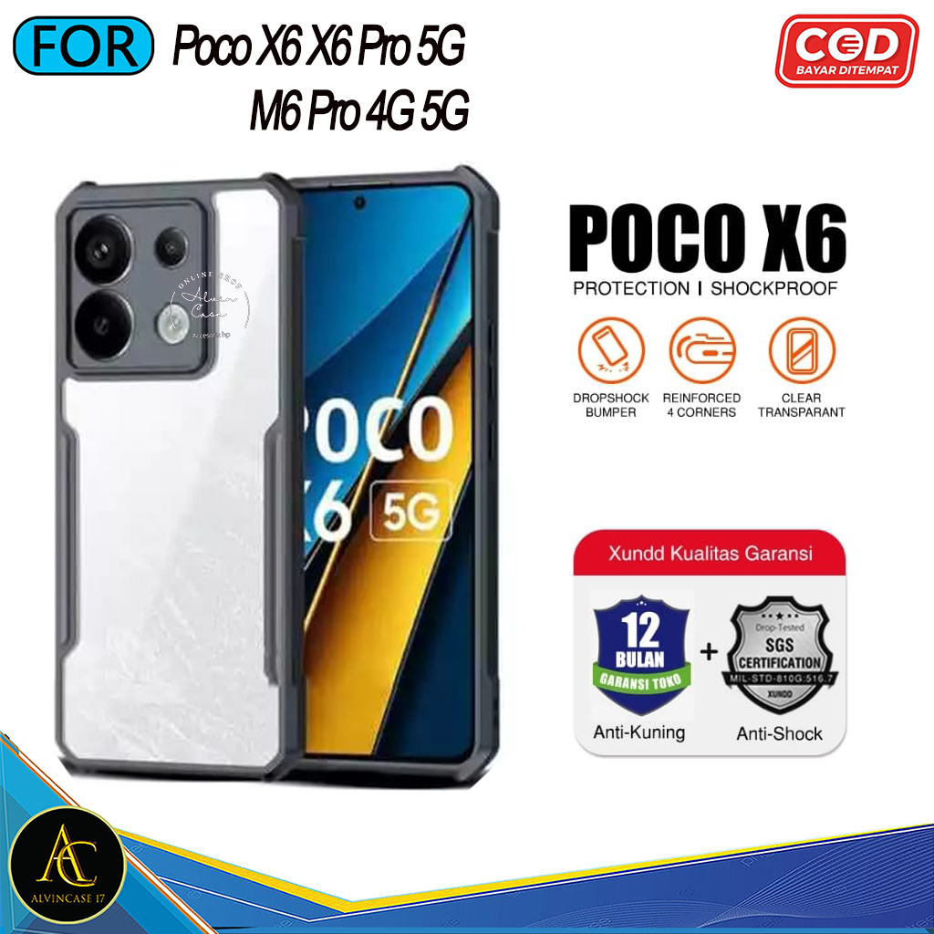 Case Xiaomi Poco X6 5G X6 Pro 5G M6 Pro 4G 5G  M3 X3 X3 GT F3 Real Pict HardCase Shockproof