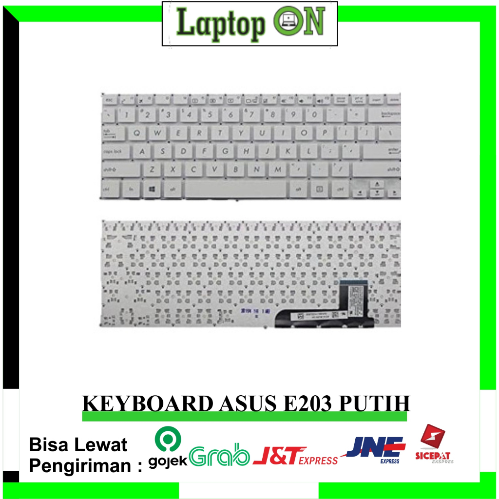 Keyboard Asus E203 Putih / Keyboard Laptop Asus E203