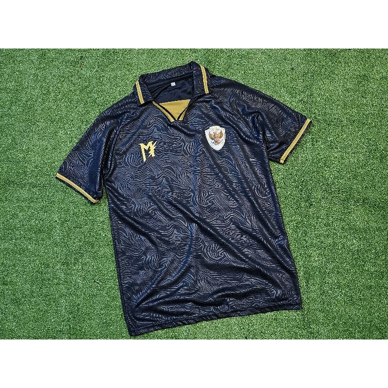 Muzakar Baju Futsal Jersey Bola HITAM EMAS / BLACK GOLD Timnas Indonesia Fantasy, Bisa Sablon