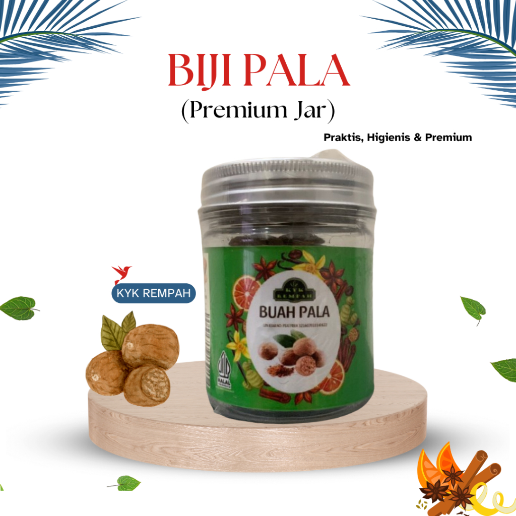 

Pala UTUH Premium [ JAR ] | Biji Pala Adas Manis Bumbu Dapur Praktis