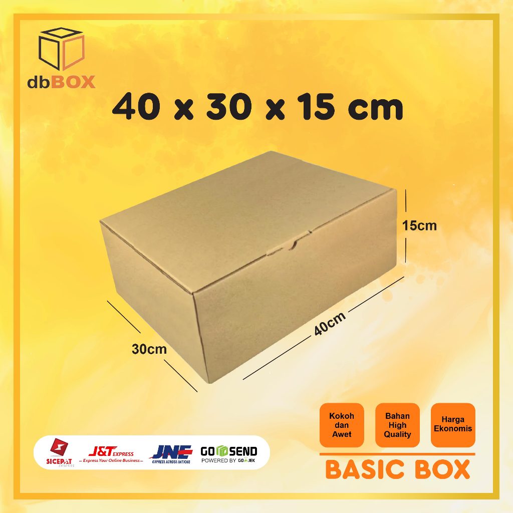 

Kardus 40x30x15 cm...Die Cut untuk kotak baju- Aksesoris- dll,