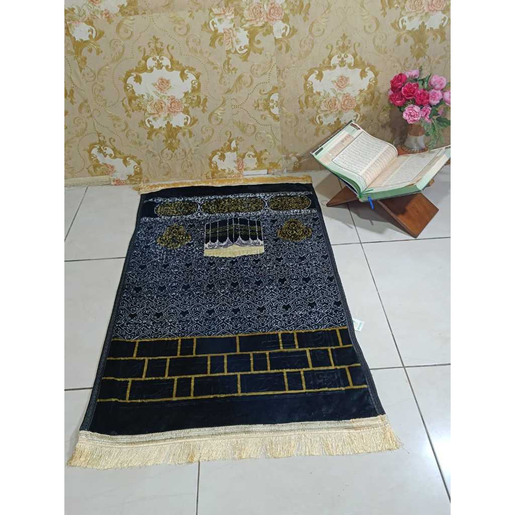 SAJADAH KISWAH/SAJADAH SHOLAT/SAJADAH IBADAH/SAJADAH EMPUK/TEBAL/HALUS/ANTI SELIP/