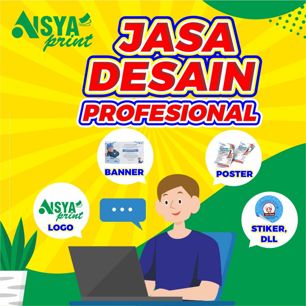 JASA DESAIN | DESAIN CUSTOM | Banner, Logo, Stiker, Brosur