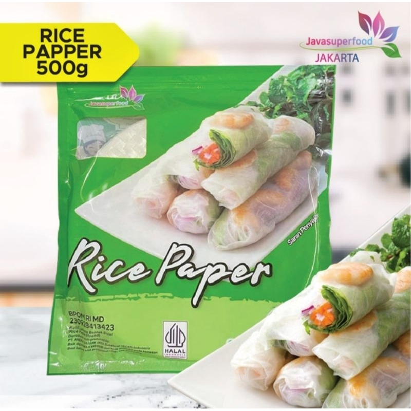 

Rice Paper Bulat 500gr/ 50 lembar/Banh Trang High Quality Rice Paper / Kulit Lumpia Vietnam Rice Paper (halal)/ rice roll spring roll