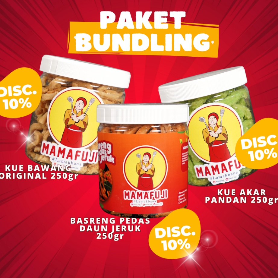 

PALING AMPUH Mamafuji HEMAT Paket Kue Bawang BEST SELLER Mama Fuji