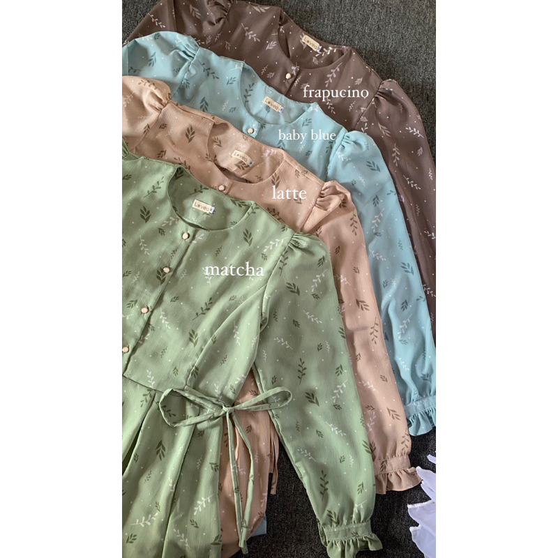 Aruna Dress by lovea - Korean Dress Lebaran - Dress Motif - Dress Vintage - Dress Muslim - Flowy - R