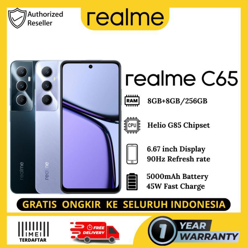 REALME C65 RAM 8/128 GB - RAM 8/256 GB GARANSI RESMI REALME