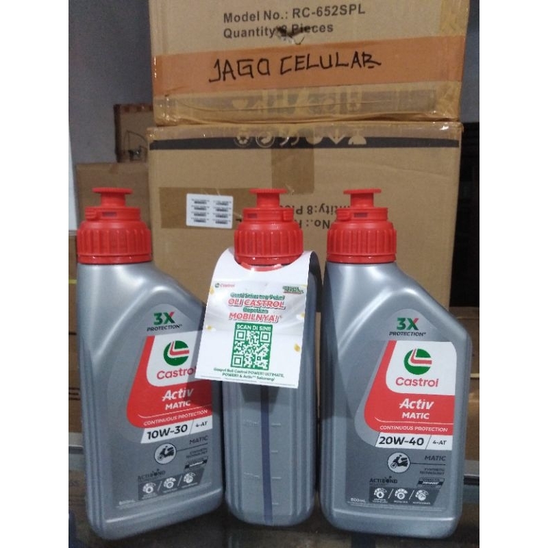 Castrol Oil Active Scooter Matic Sae 20W40/10W30 800ml Original