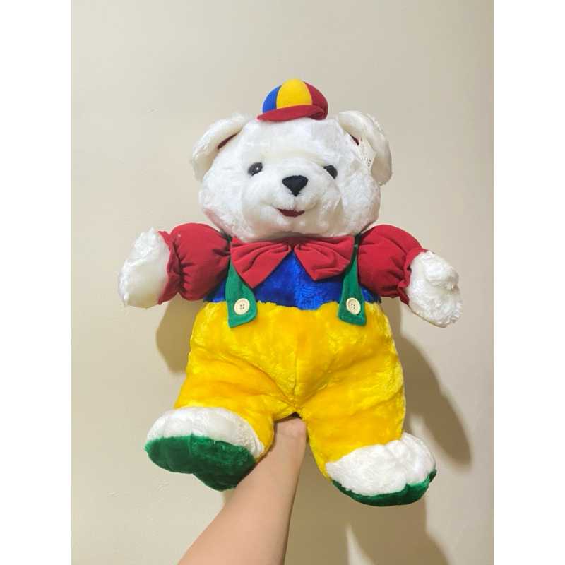 Boneka Karakter Beruang kostum Badut size 50cm / Boneka Badut / Boneka Beruang Badut / Boneka Clown 