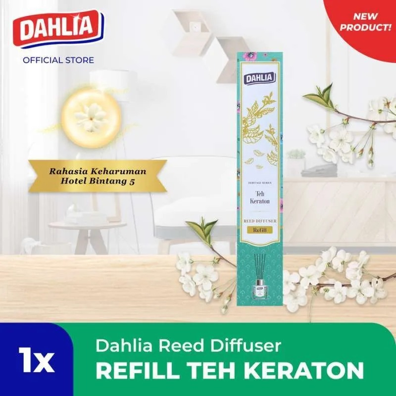 DAHLIA REED DIFFUSER TEH KERATON REFILL