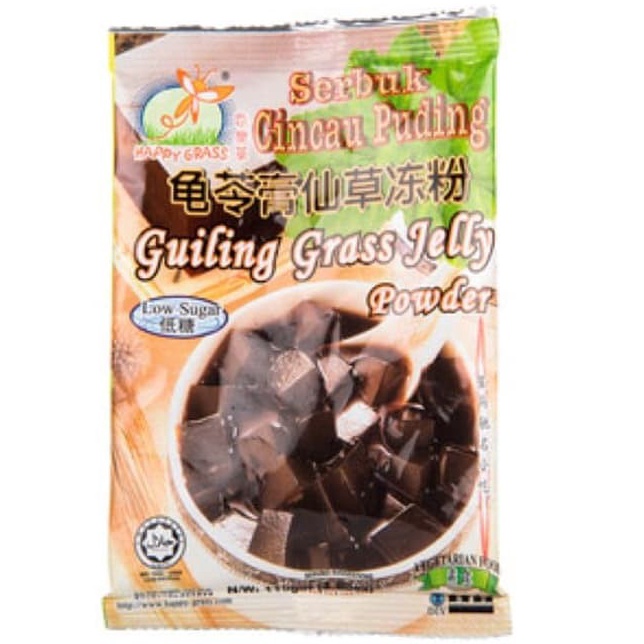 

Ready Stok Happy Gress Serbuk Cincau Pudding11 gr Guiling Grass Jelly 11gr
