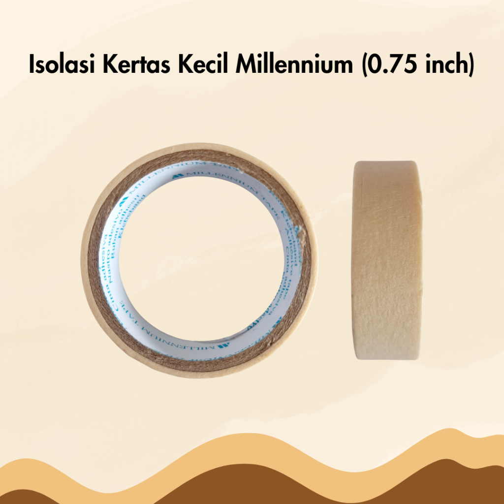 

Isolasi Lakban Solasi Kertas Masking Tape Millennium 3/4 inch 18 mm
