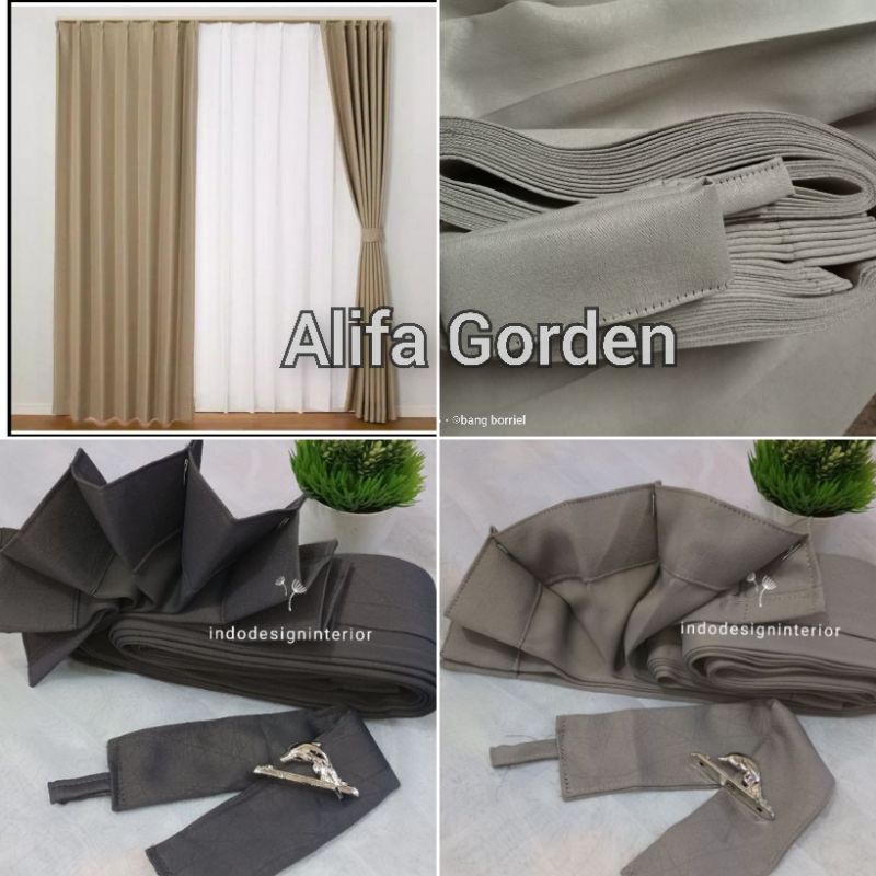 Gorden Plisket Blackout Polos Model Cantolan Kawat