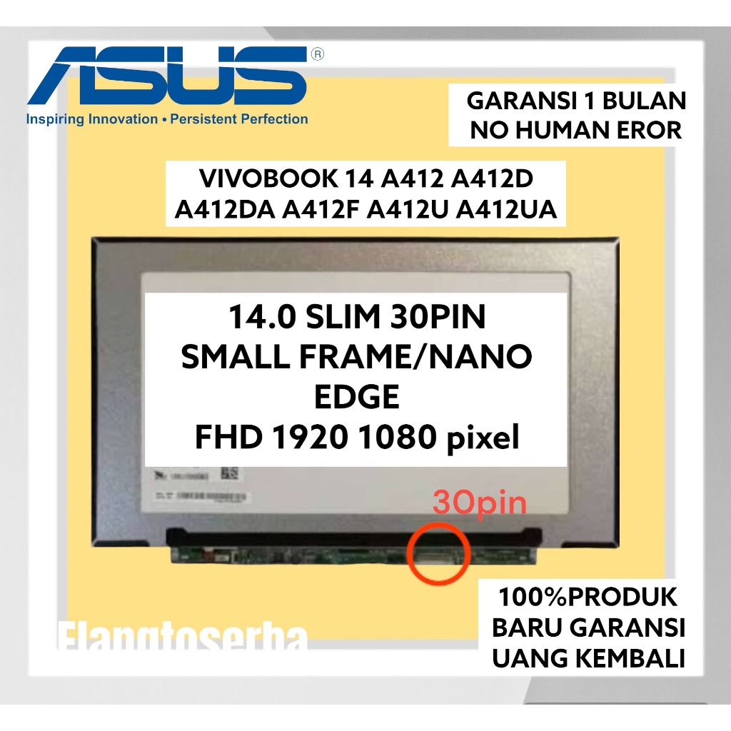 FHD LCD LED Asus Vivobook 14 A412 A412D A412DA A412F A412U A412UA