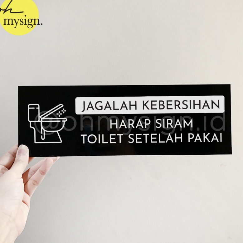 

Lebih Laris Sign Board Jagalah Kebersihan Akrilik UV Print Papan Sign Acrylic