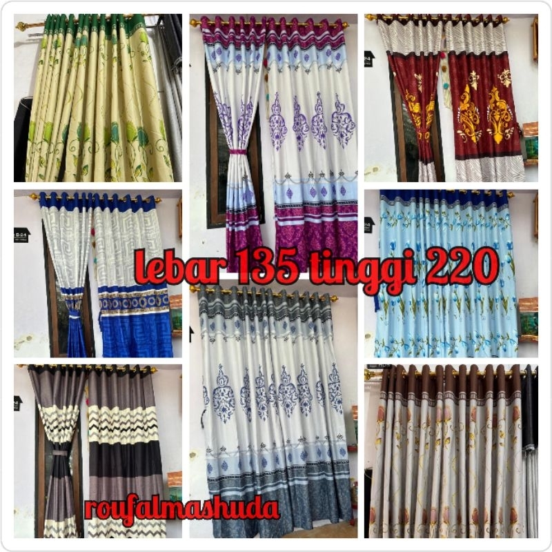 gorden katun smokring motif gorden cendela gorden pintu