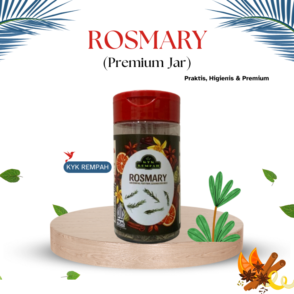 

Rosemary Bubuk Premium [ JAR ] | Dried Rosmary Bumbu Dapur Praktis