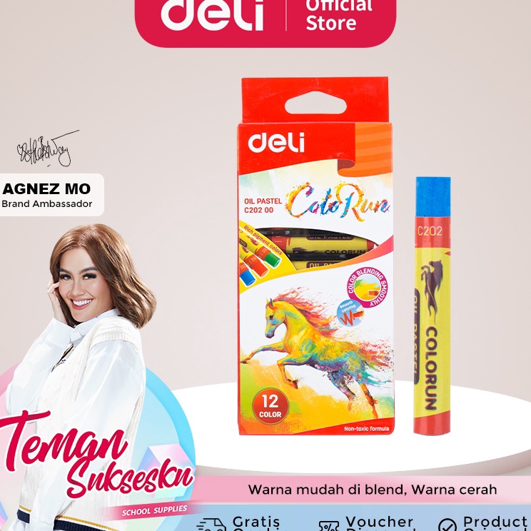 

Diskon Viral Deli Oil Pastel Crayon 12 Warna kualitas tinggi untuk campuran warna sempurna EC22