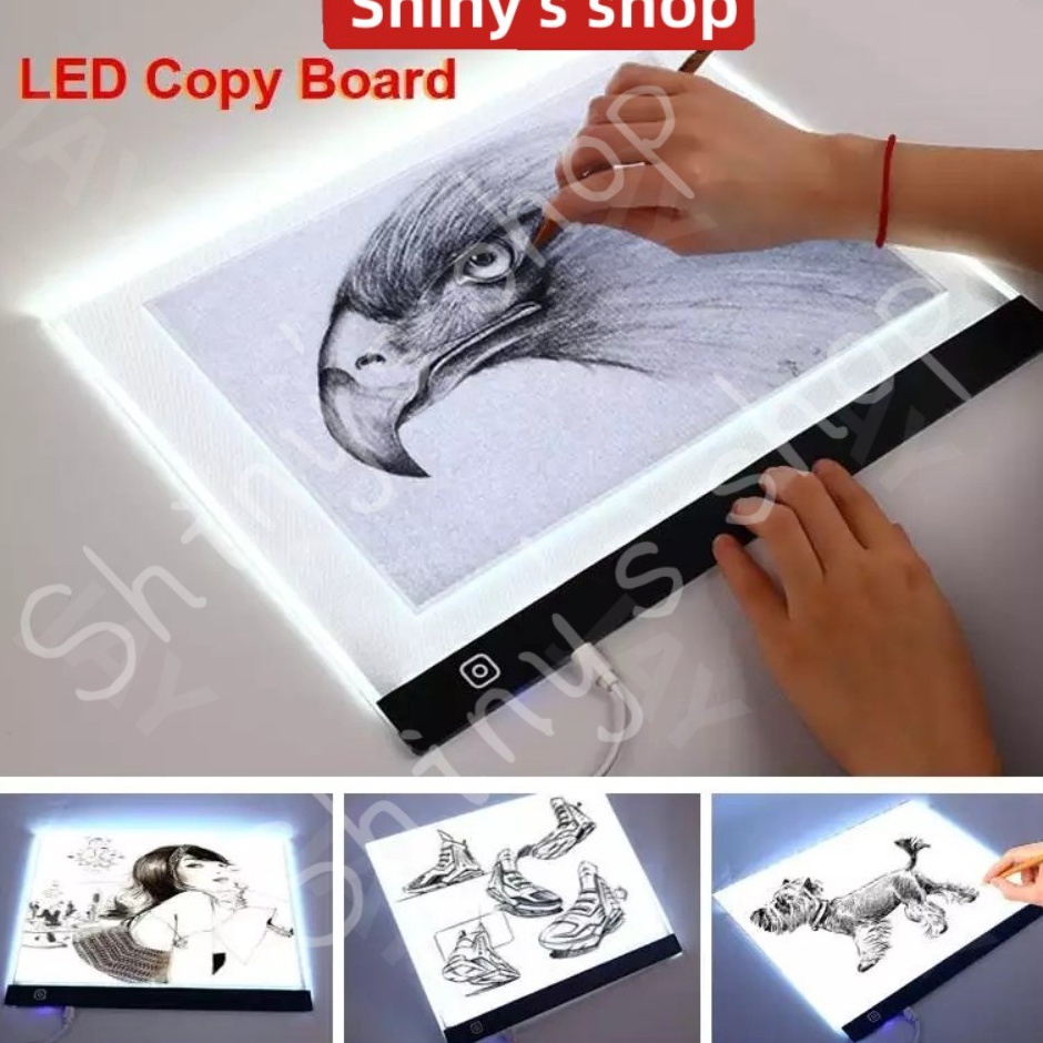 

KODE P9X2 CODA3A4 LED Drawing Tracing Board Stensil Board Papan Jiplak Gambar LED Anak Dewasa Copy Board Papan LED Light Pad Ultra Slim