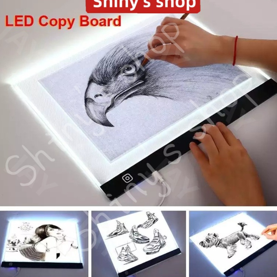 KODE P9X2 CODA3A4 LED Drawing Tracing Board Stensil Board Papan Jiplak Gambar LED Anak  Dewasa Copy 