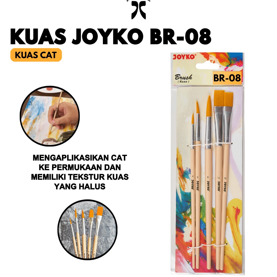 

Baru Irit Kuas Lukis Brush Painting Joyko Set BR8 Original