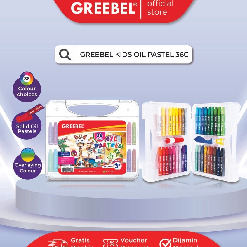 

Paling Terbaru Crayon Greebel 36 Warna Oil Pastel Greebel 36 Warna Non toxic