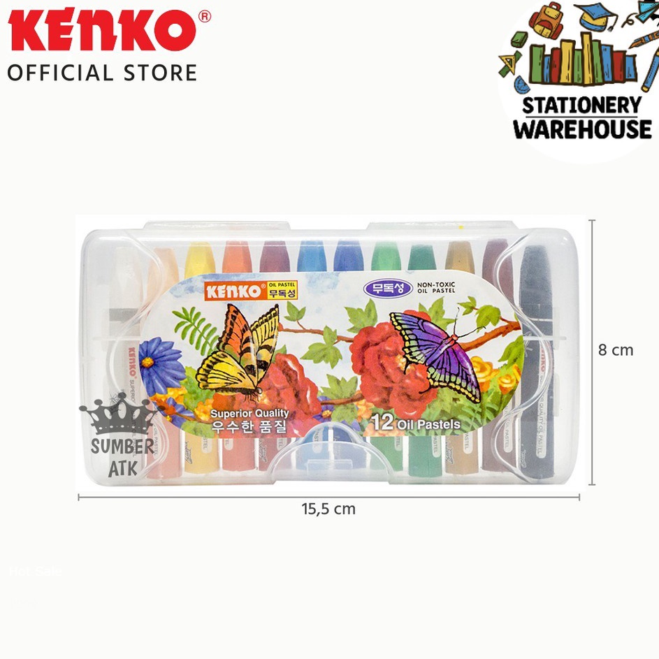 

Hot Promo Crayon KENKO 12 Warna COLOR OIL PASTEL MINYAK PP CASE