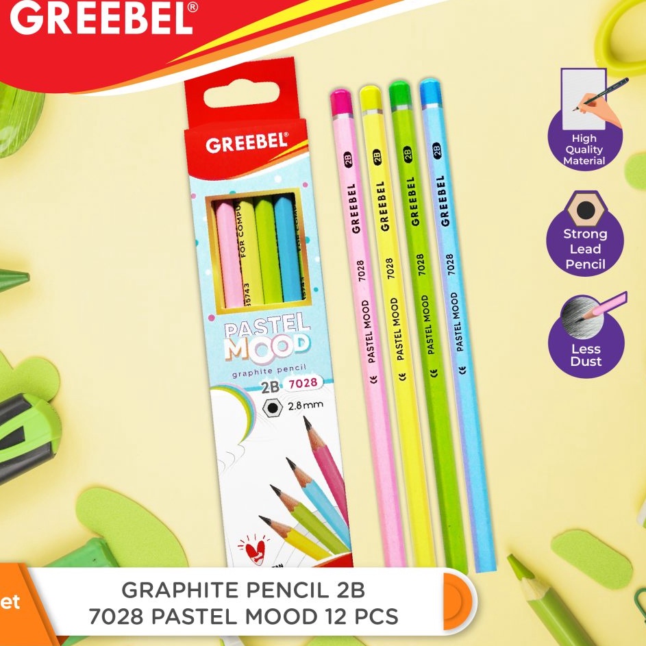 

Model Favorit Pensil Greebel 2B Pastel Mood 728