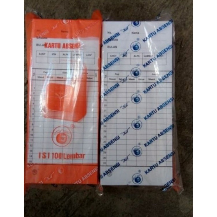 

Paket Hebat kartu absen jeruk isi 1 lembar