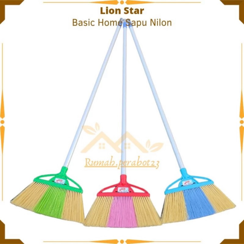 LION STAR BASIC HOME - Sapu Lantai Nilon / Sapu Lantai Plastik / Sapu Lantai Nilon Basic Home Rosell