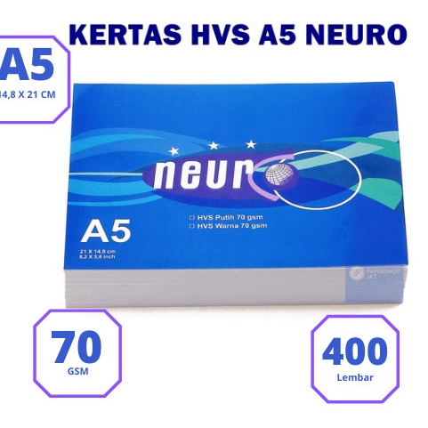 

Stock Ready Kertas A5 Hvs Putih 7Gr Neuro A4 2