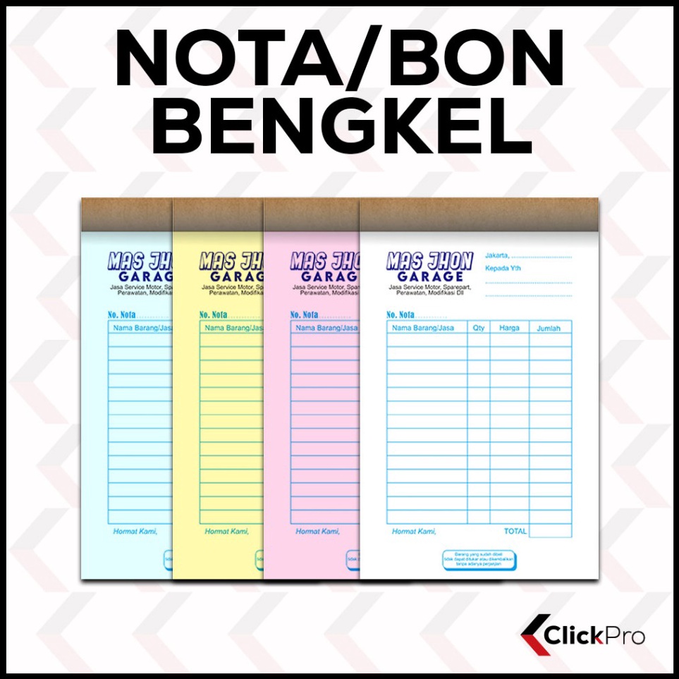 

Segera Beli NOTABON BENGKEL SERVICES SPARE PARTS MOTOR MOBIL 2 RANGKAP 2PLY