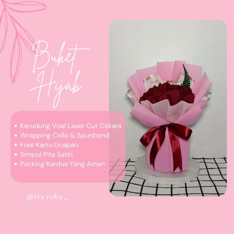 Buket Hijab | Kerudung Voal Azara | Segi Empat