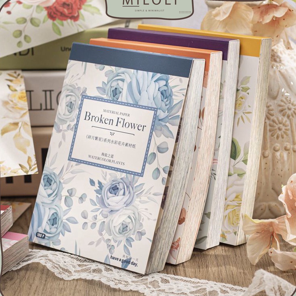 

Hadir Berkualitas MILOLI 1Lembar BROKEN WHITE Kertas Scrapbook DIY Journal Paper BuJo Aesthetic B389