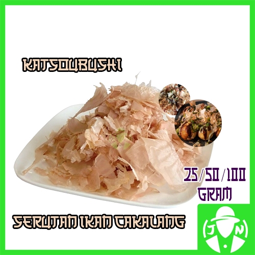 

KATSUOBUSHI Halal Shaved Bonito Flakes Halal / Katsuo Bushi Serutan Ikan Cakalang Asap Serut Takoyaki