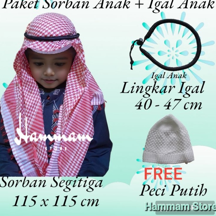 C6369 Igal Sorban Anak  Ikat Sorban  Igal Arab  Igal Anak  Igal Bayi