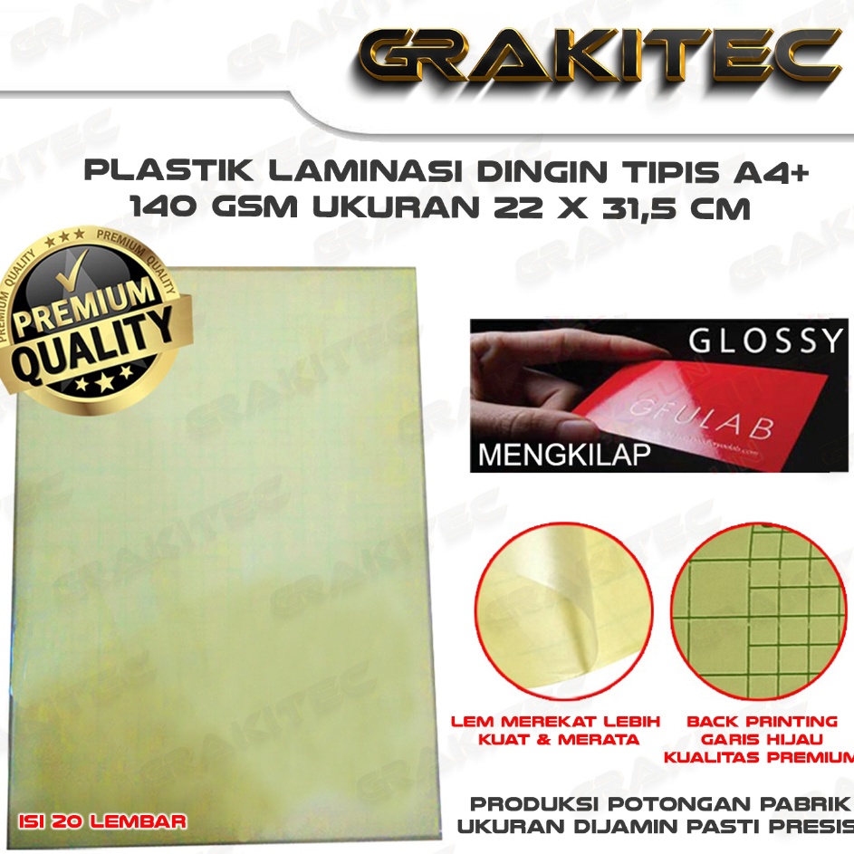 

Hadir Termurah PLASTIK LAMINATING DINGIN A4 A4 2 LEMBAR GLOSSY DOFF