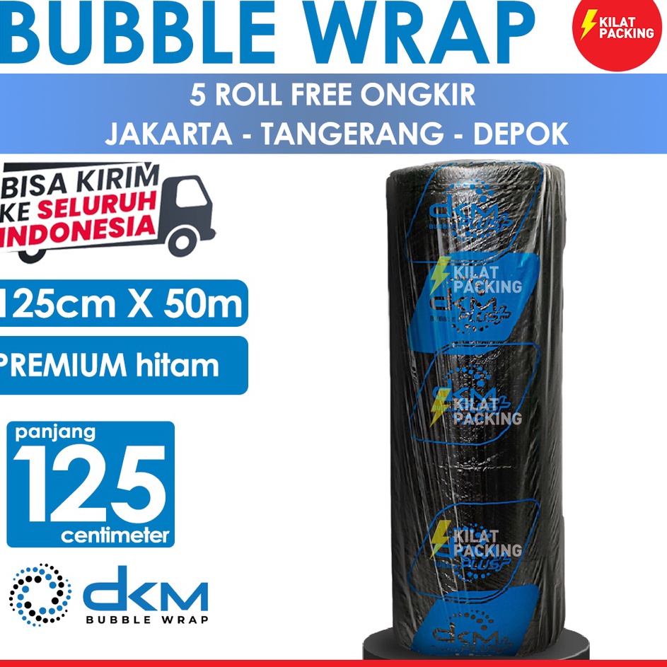 

Ready Berkualitas Bubble Wrap Hitam Premium Quality Khusus GosendGrab 125 CM x 5 M