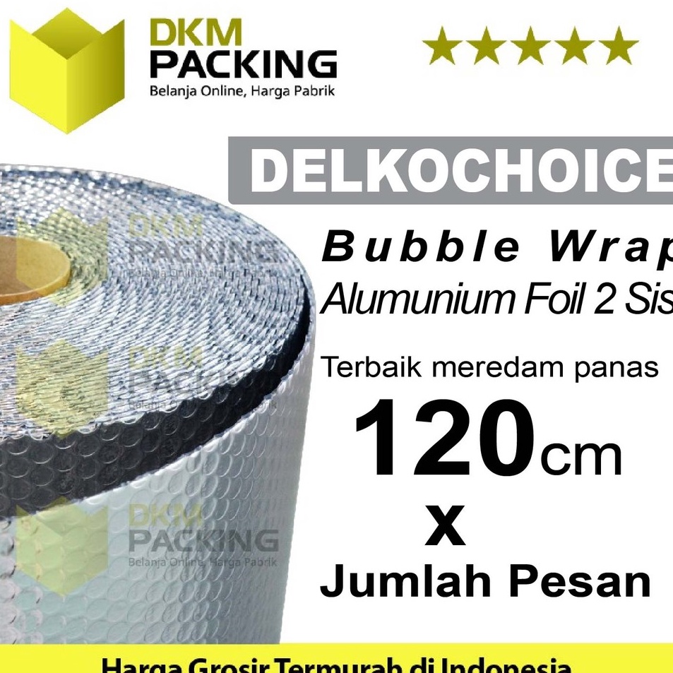 

On Sale Plastik BUBBLE ALUMUNIUM FOIL ECERAN 12cm x JUMLAH M MURAH METERAN