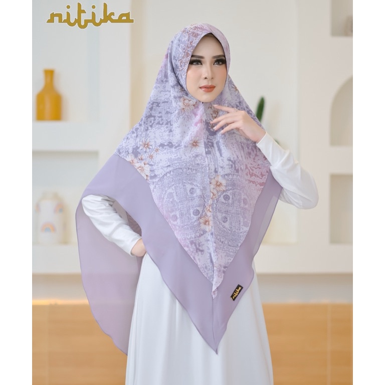 Tidak Diragukan Hijab Khimar Motif N142 Nitika