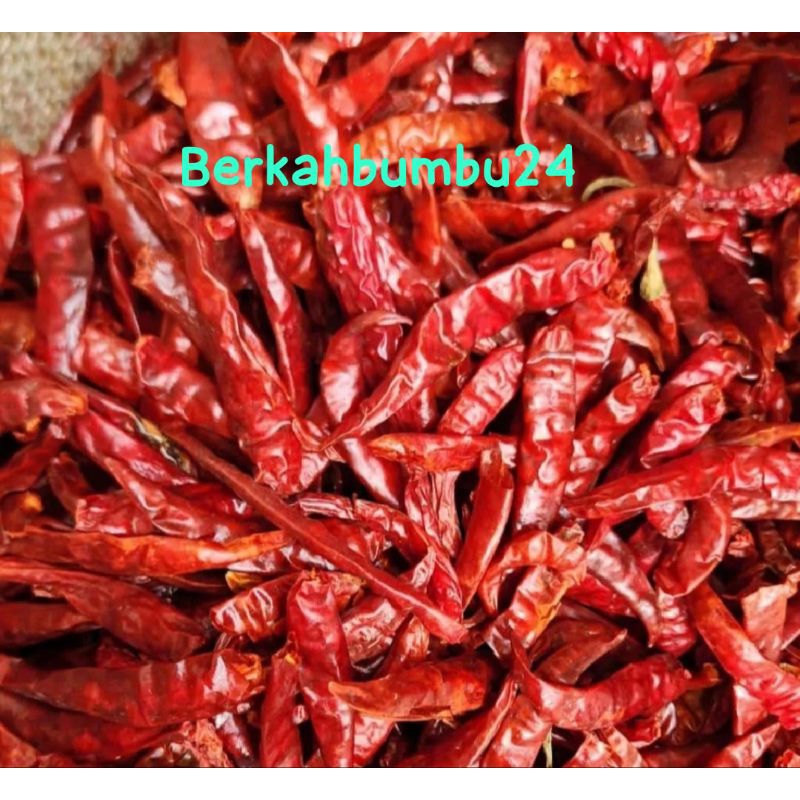 

MURAH (1kg) cabe rawit teja kering tanpa tangkai kualitas super pedas