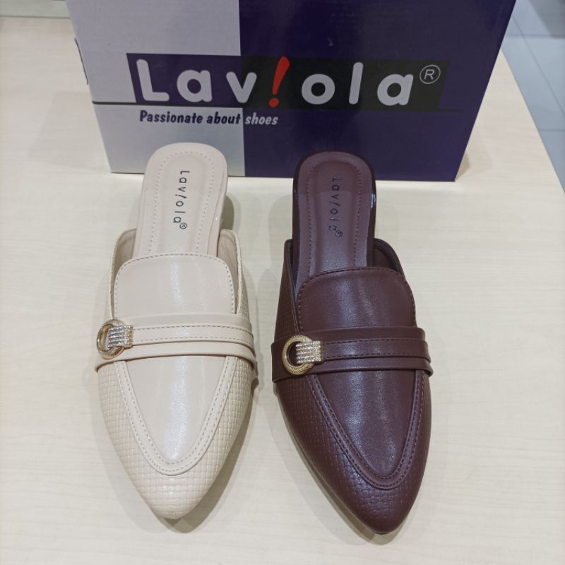 SANDAL SELOP WANITA LAVIOLA HAK KOTAK 3CM