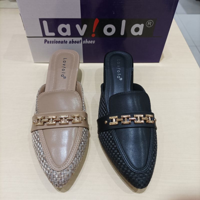 SANDAL SELOP WANITA LAVIOLA HAK KOTAK 3CM