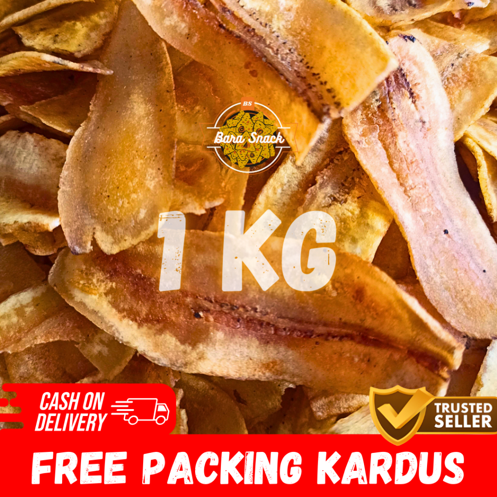 

[ 1KG ] Keripik Pisang Kepok Manis Panjang Premium / Camilan Snack Kiloan Murah -K