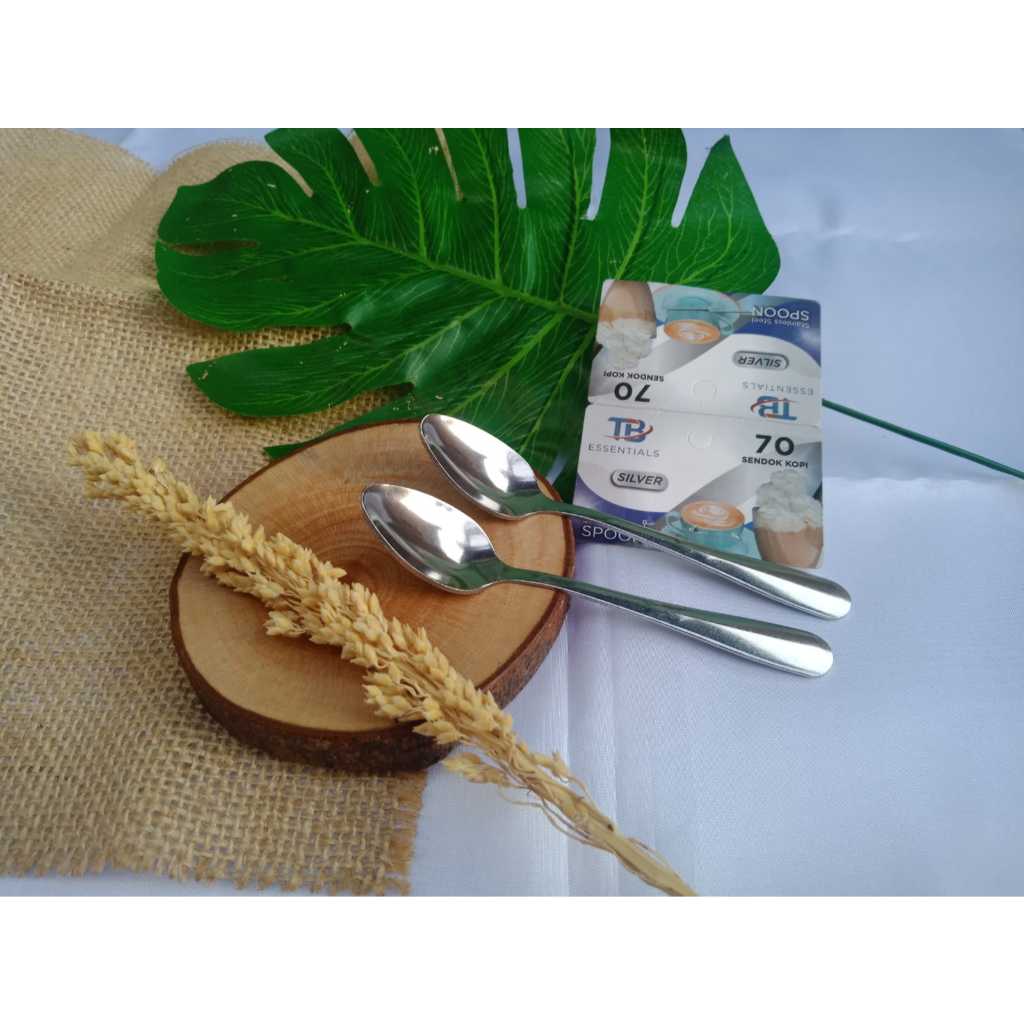 1lusin Sendok Mini 70 Silver Stainless Tebal | Sendok Kecil Puding Kopi teh