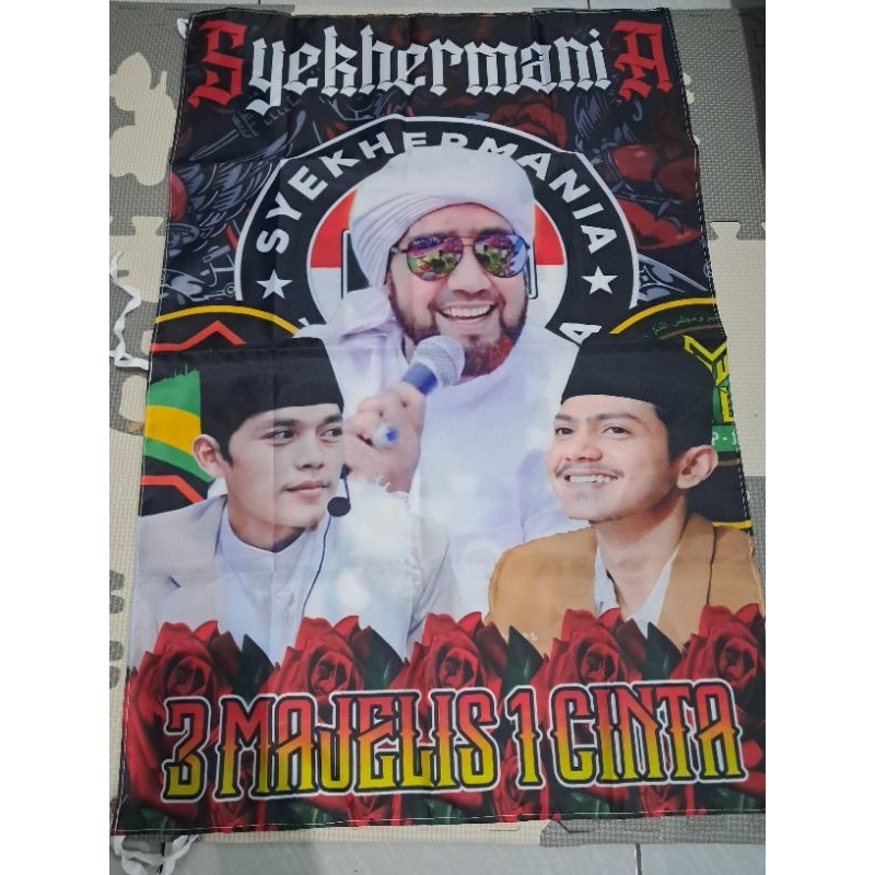 [ Ready Stok ] Bendera Syekhermania 3 majelis 1 cinta