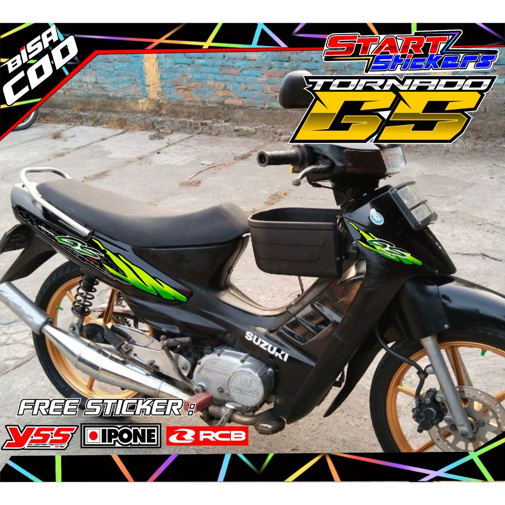 STRIPING VARIASI SUZUKI TORNADO GS / STICKER LIST MOTOR TORNADO GS